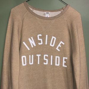 Men’s tan H&M sweatshirt, size small